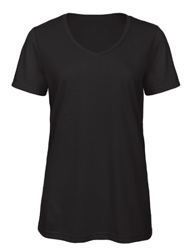 B-TW058-Womens V-Neck Triblend T-Shirt